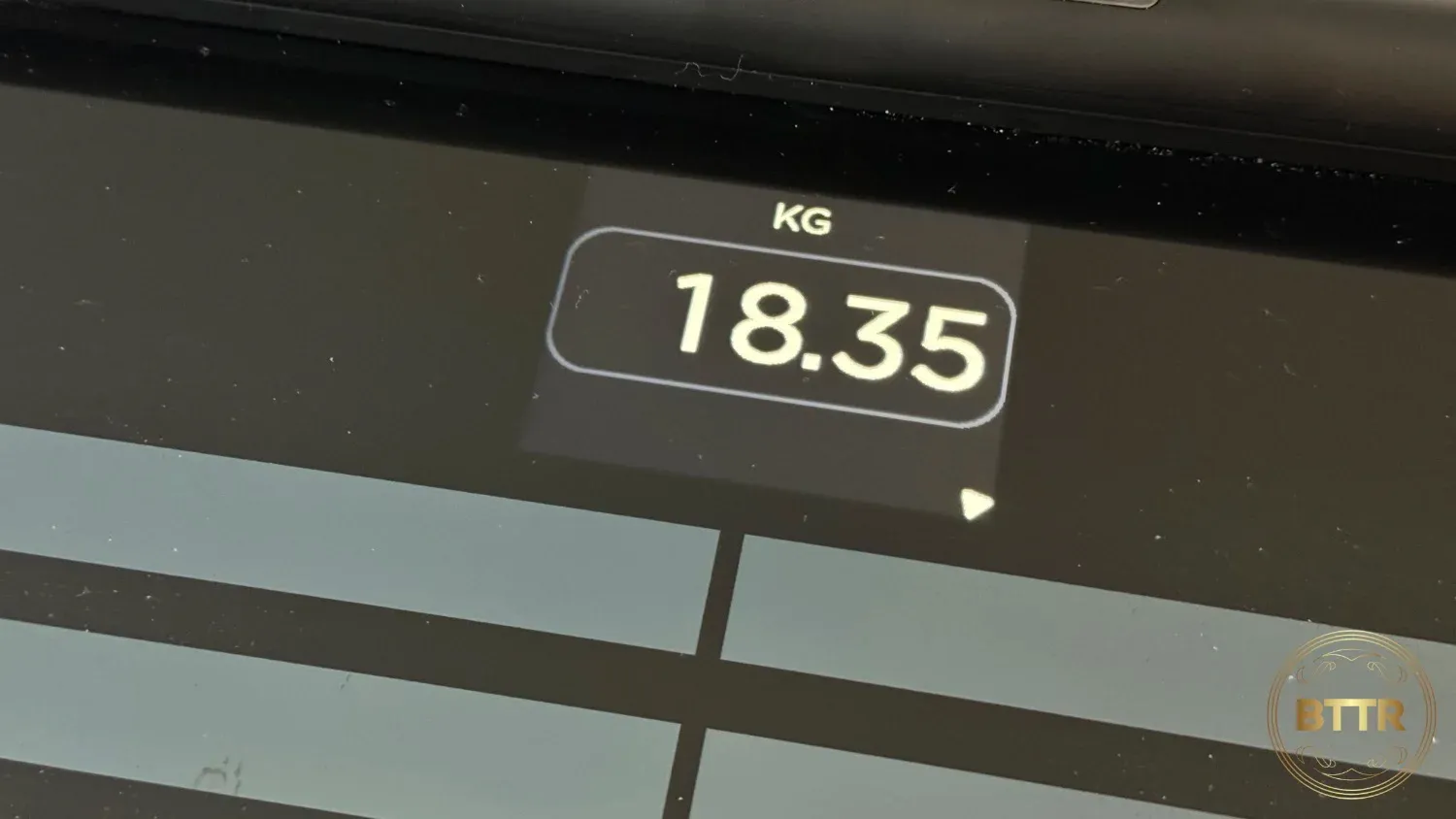 Close up of the Withings Body Scan display
