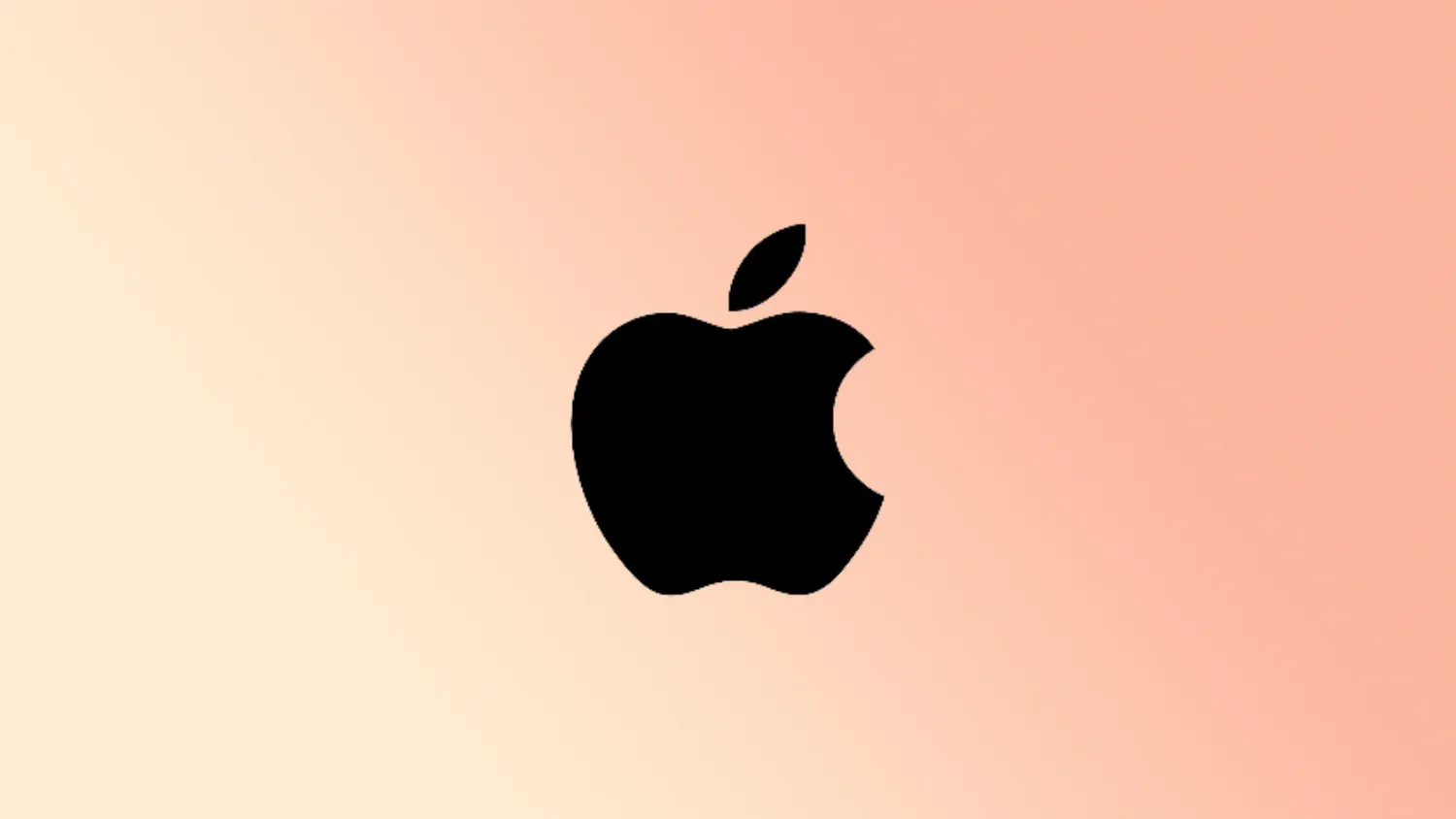 Apple logo on a gradient background