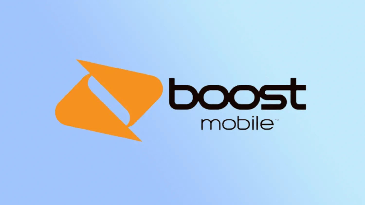 Boost mobile logo on a gradient background