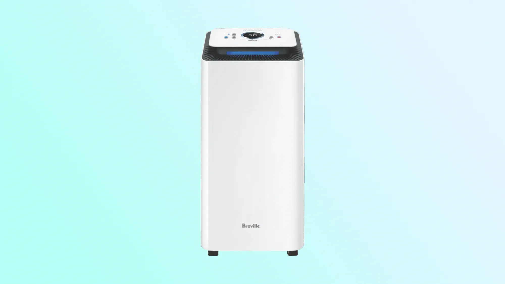Breville Smart Dry Plus Connect Dehumidifier on a gradient background
