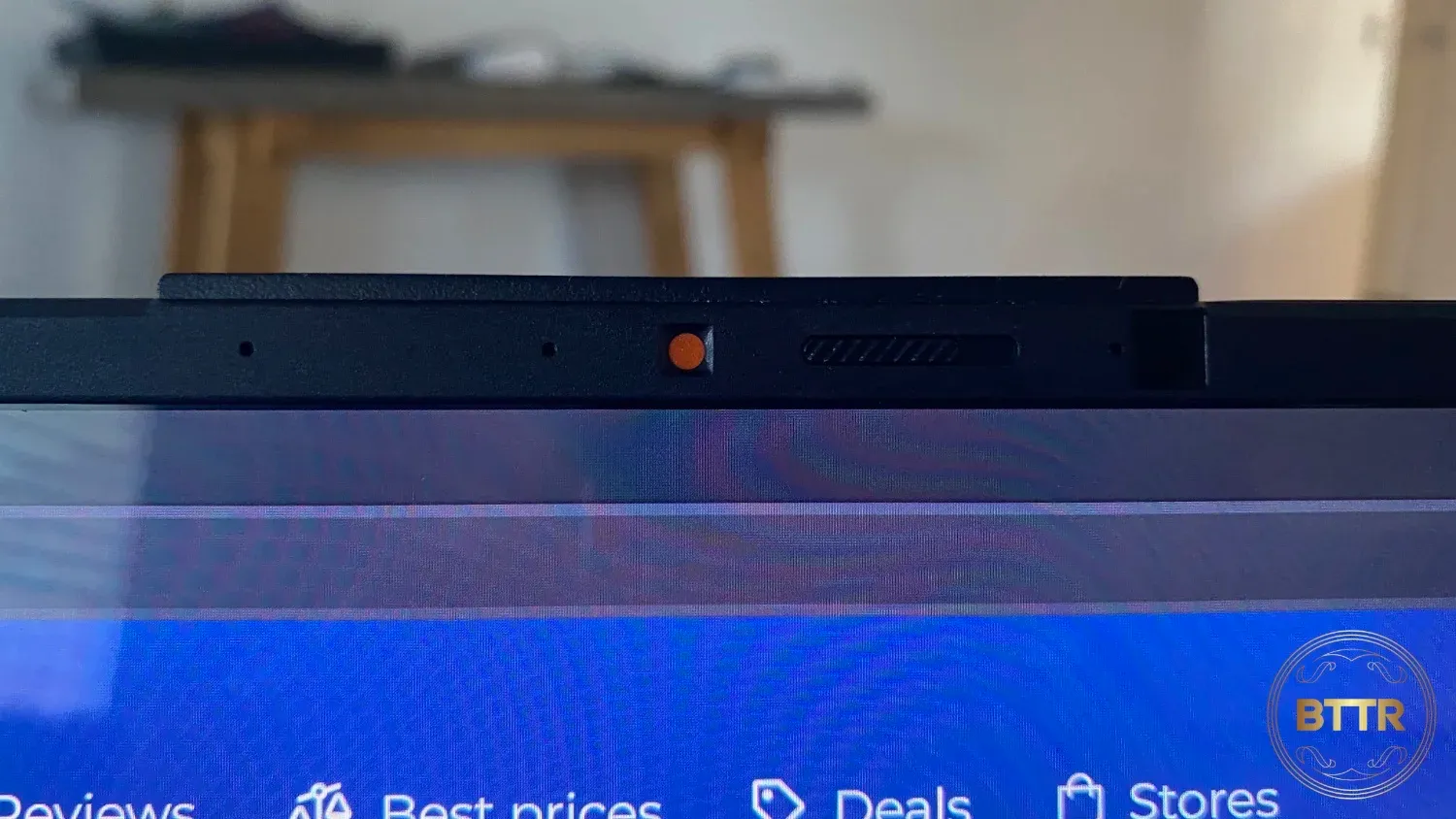 Close up of the webcam with the cover closed