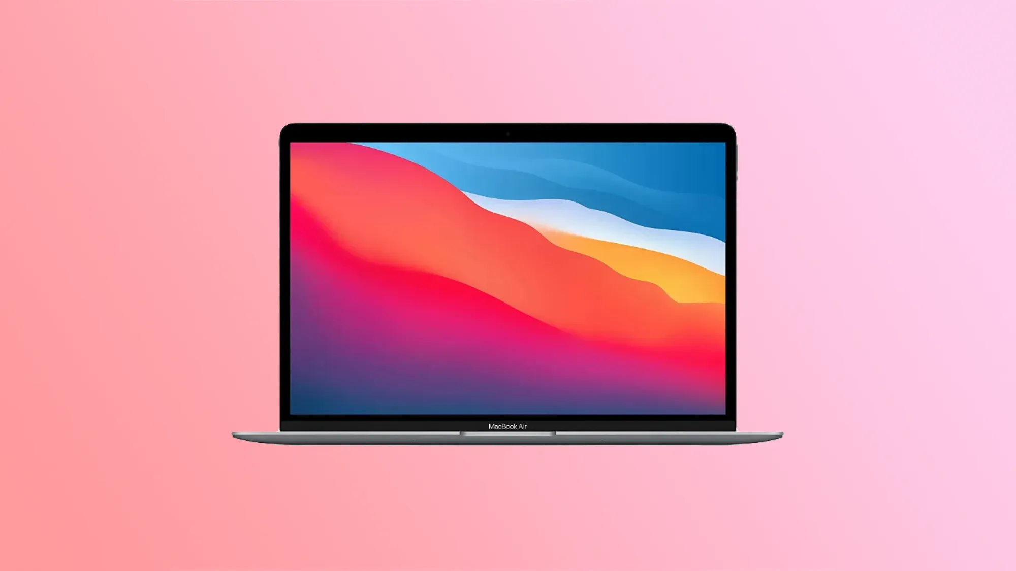 Apple MacBook Air (M1, 2020) on a gradient background