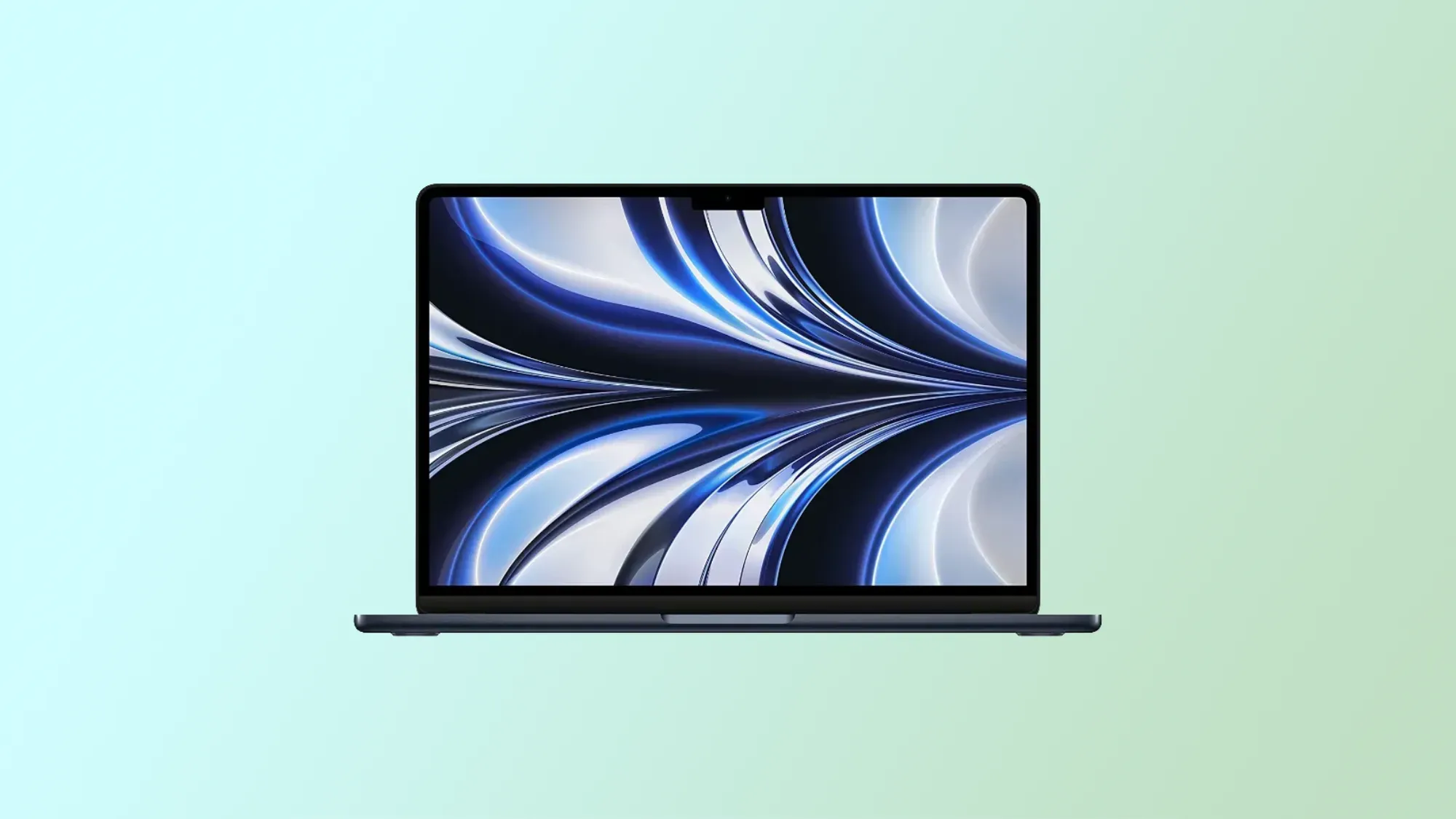 Apple MacBook Air (M2, 2022) on a gradient background