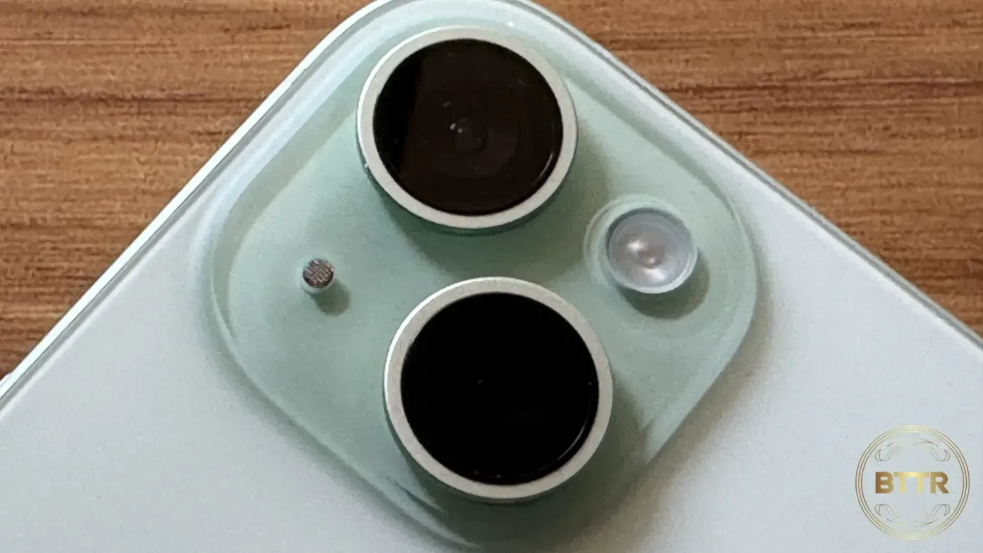 Close up of the iPhone 15 Plus camera