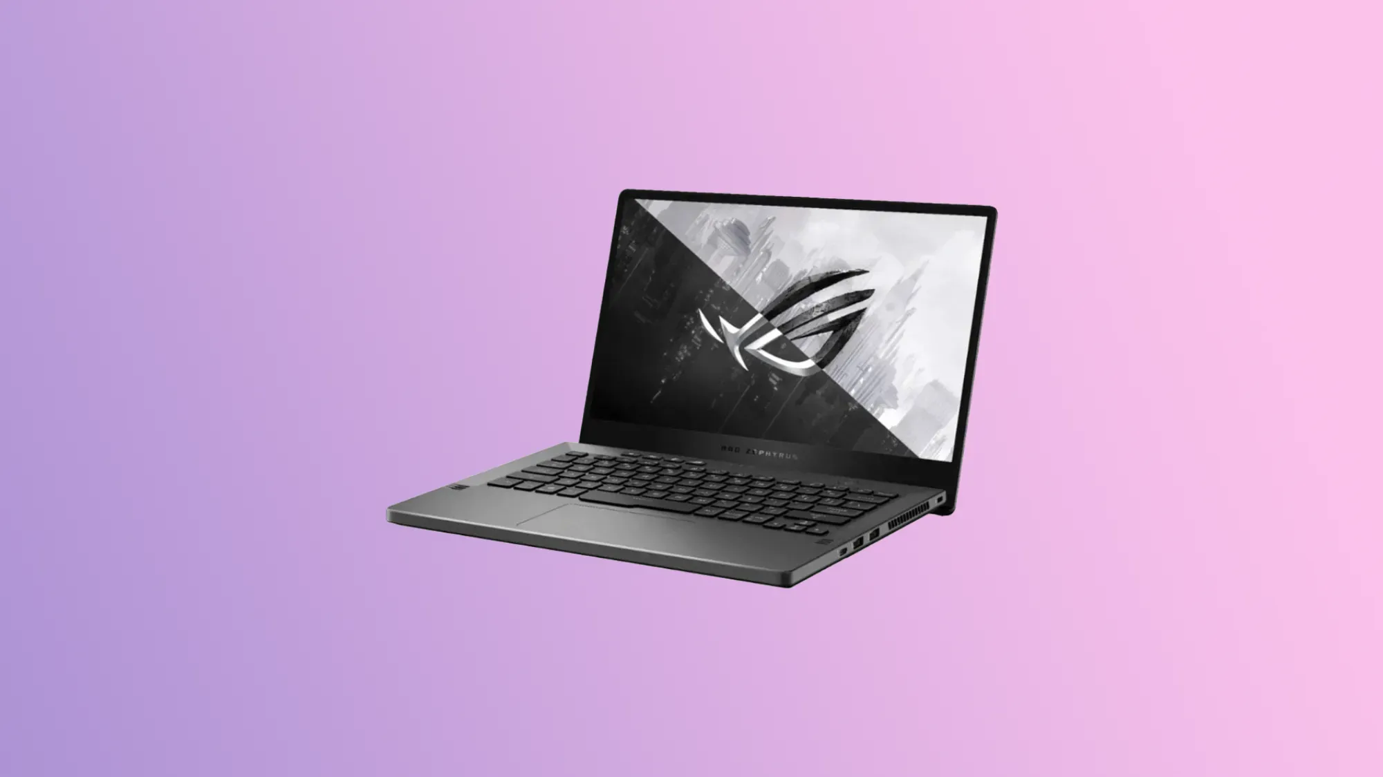 Asus ROG Zephyrus G14 on a gradient background