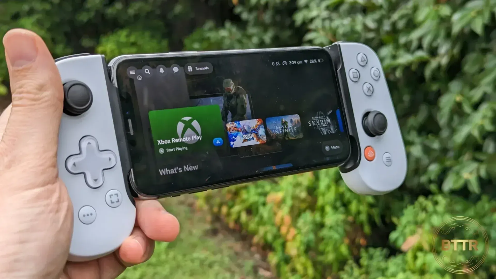 the BackBone One playstation edition showing Xbox remote play