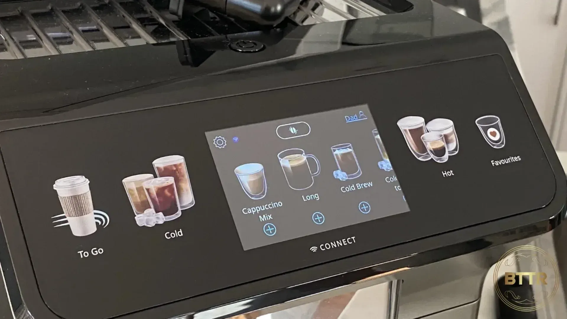 The full control panel of the Eletta Explore