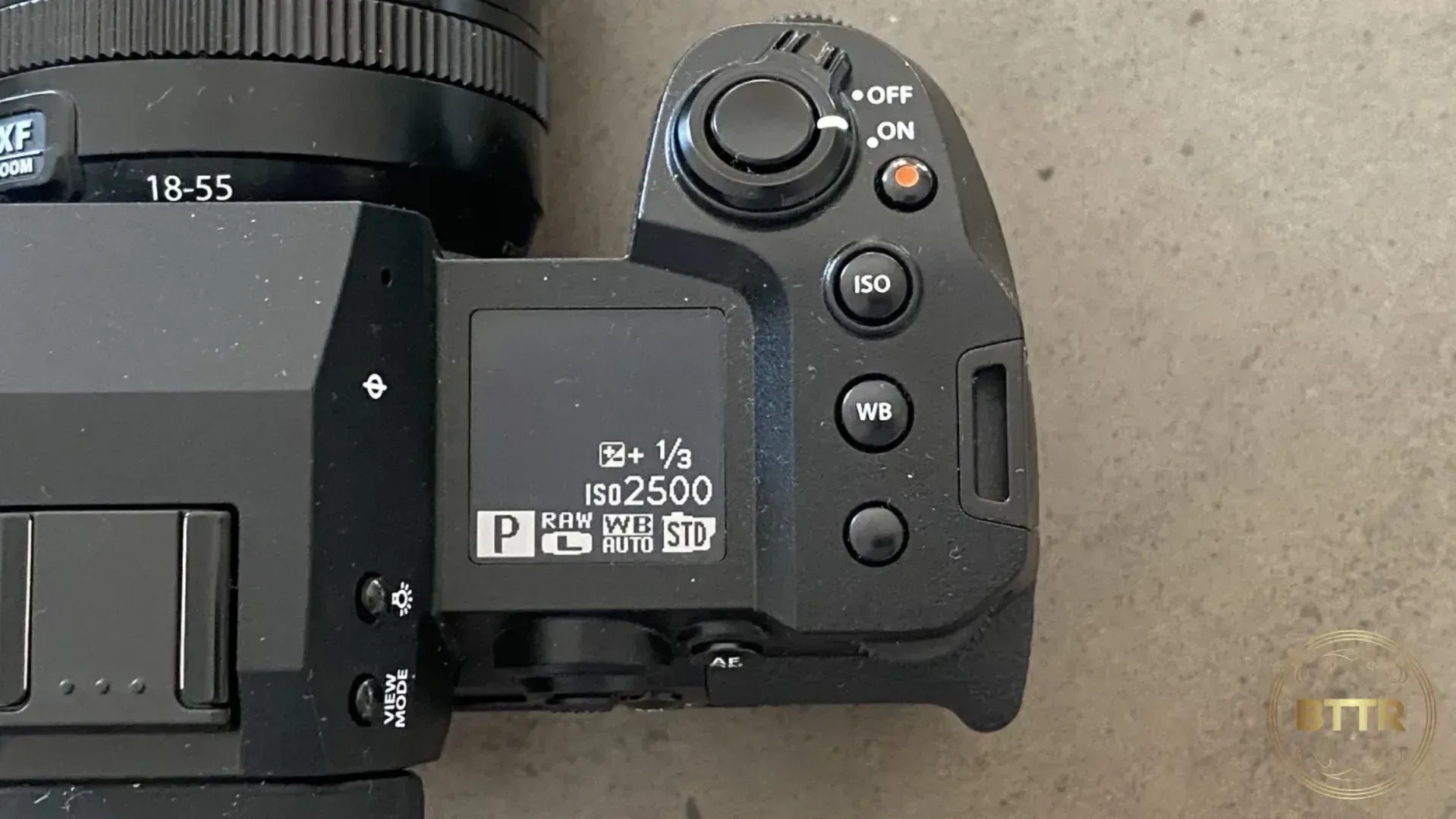 Looking at the settings display on the X-H2S