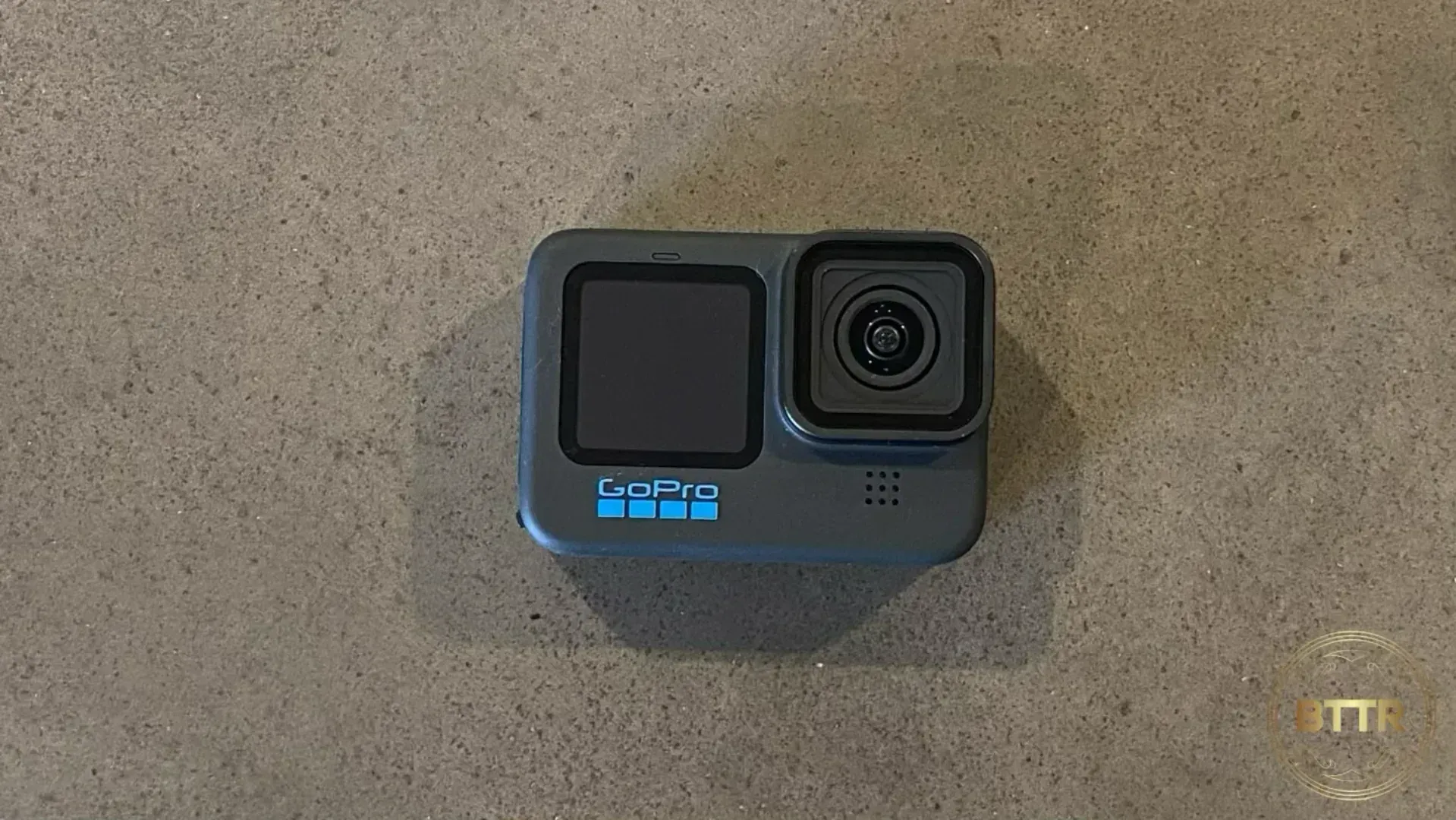 Looking down at the camera