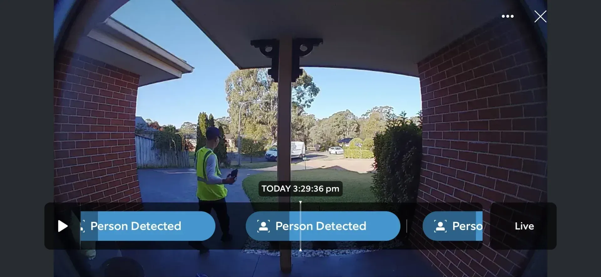 Looking at the view from the camera