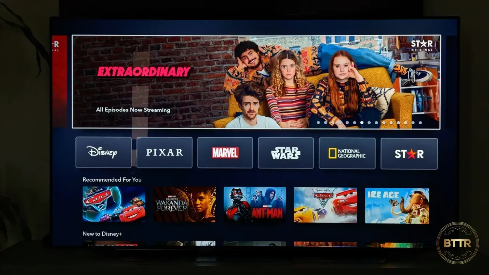 CS OLED playing Disney Plus
