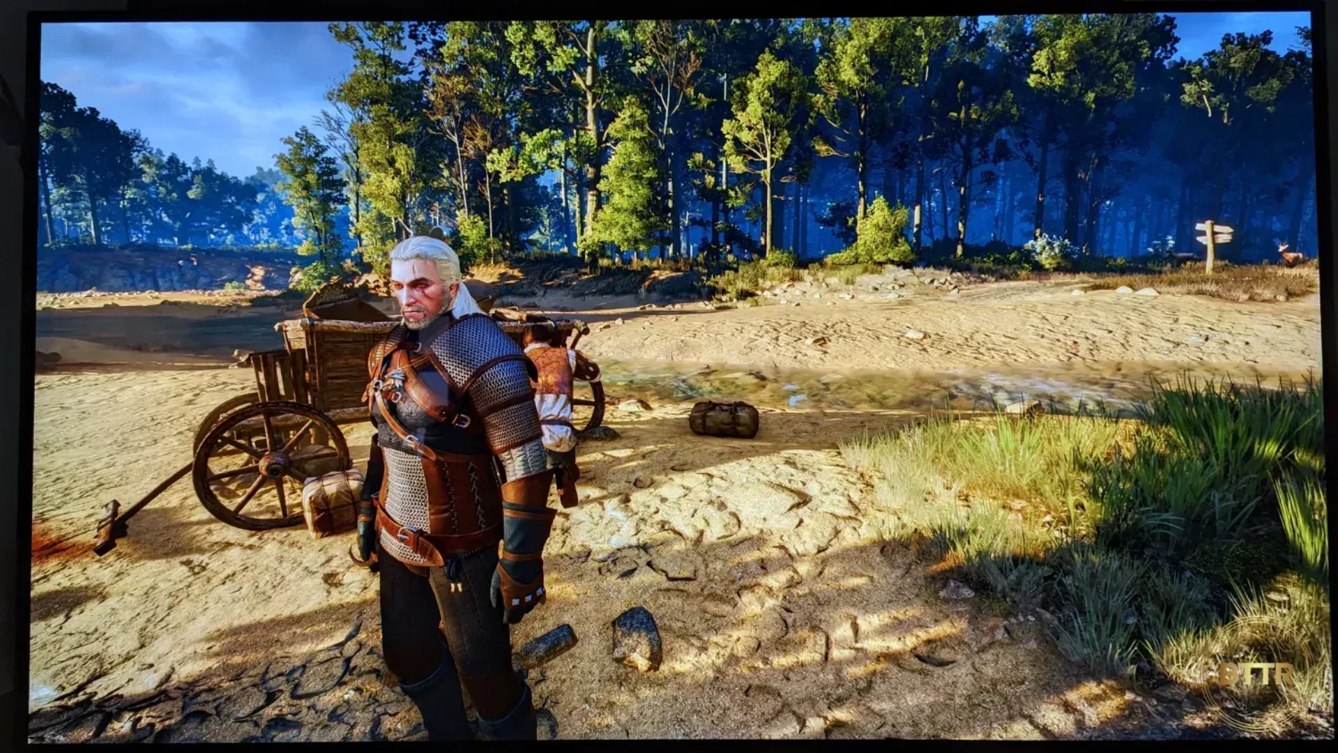 Another shot of The Witcher 3 playing on the 65-inch CS OLED from LG