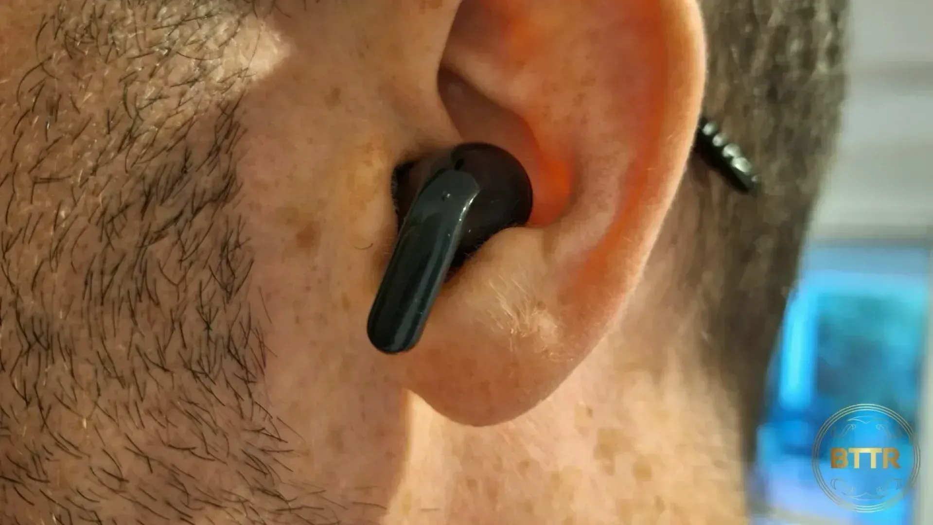 The LG Tone Free T90 in my left ear