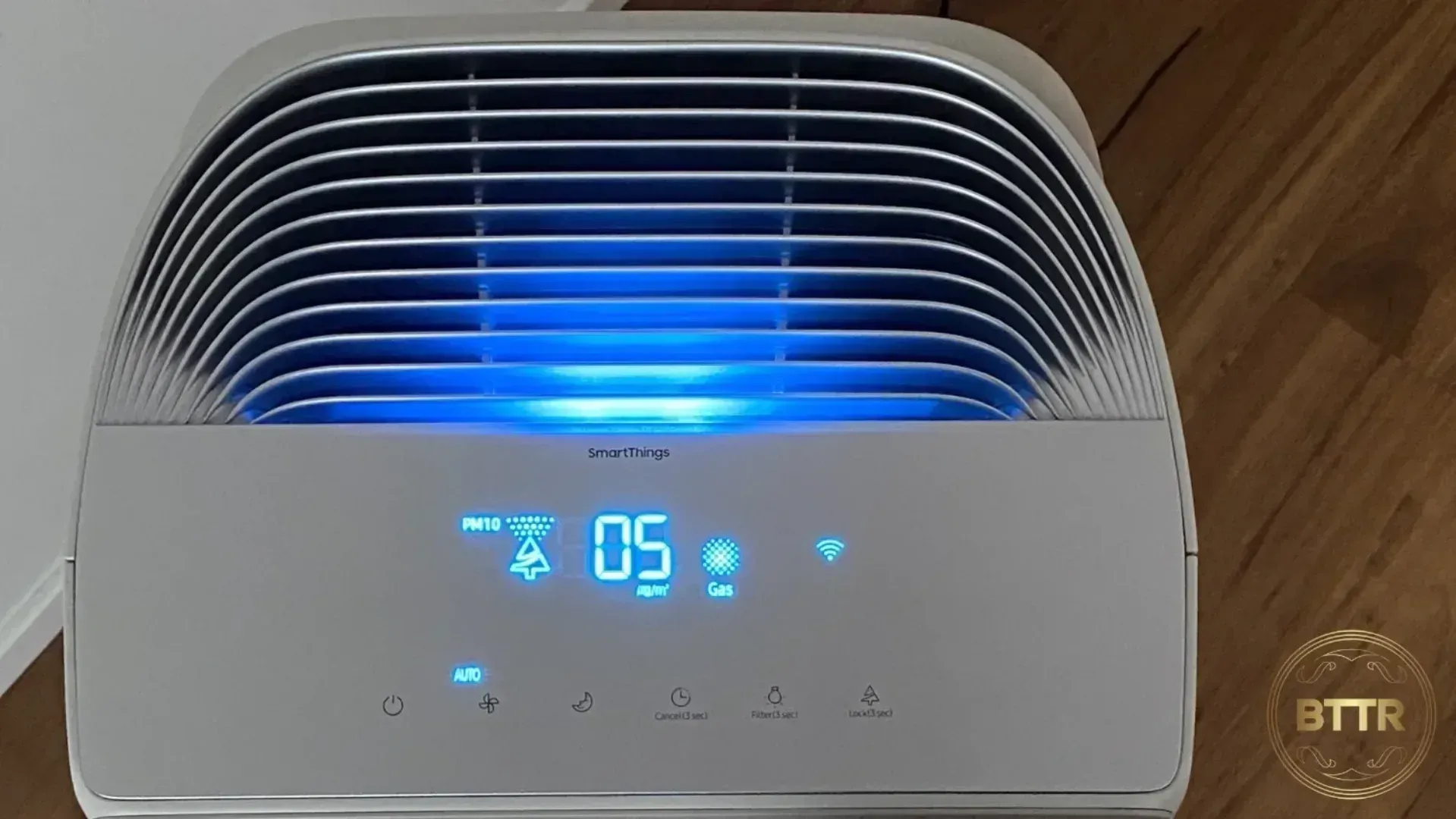 Looking top down at the AX46's display