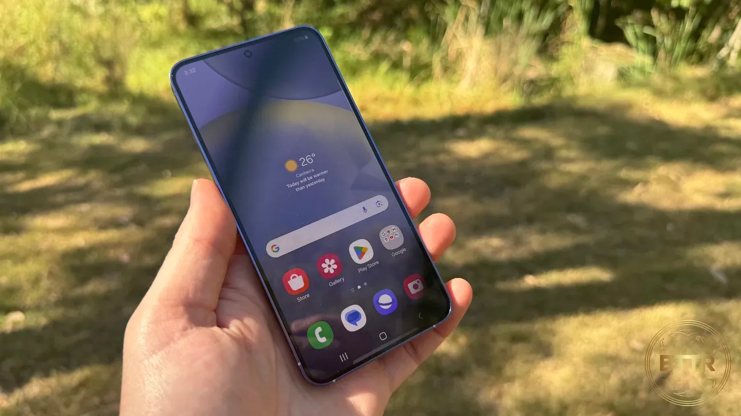 Holding the Galaxy S24 in hand