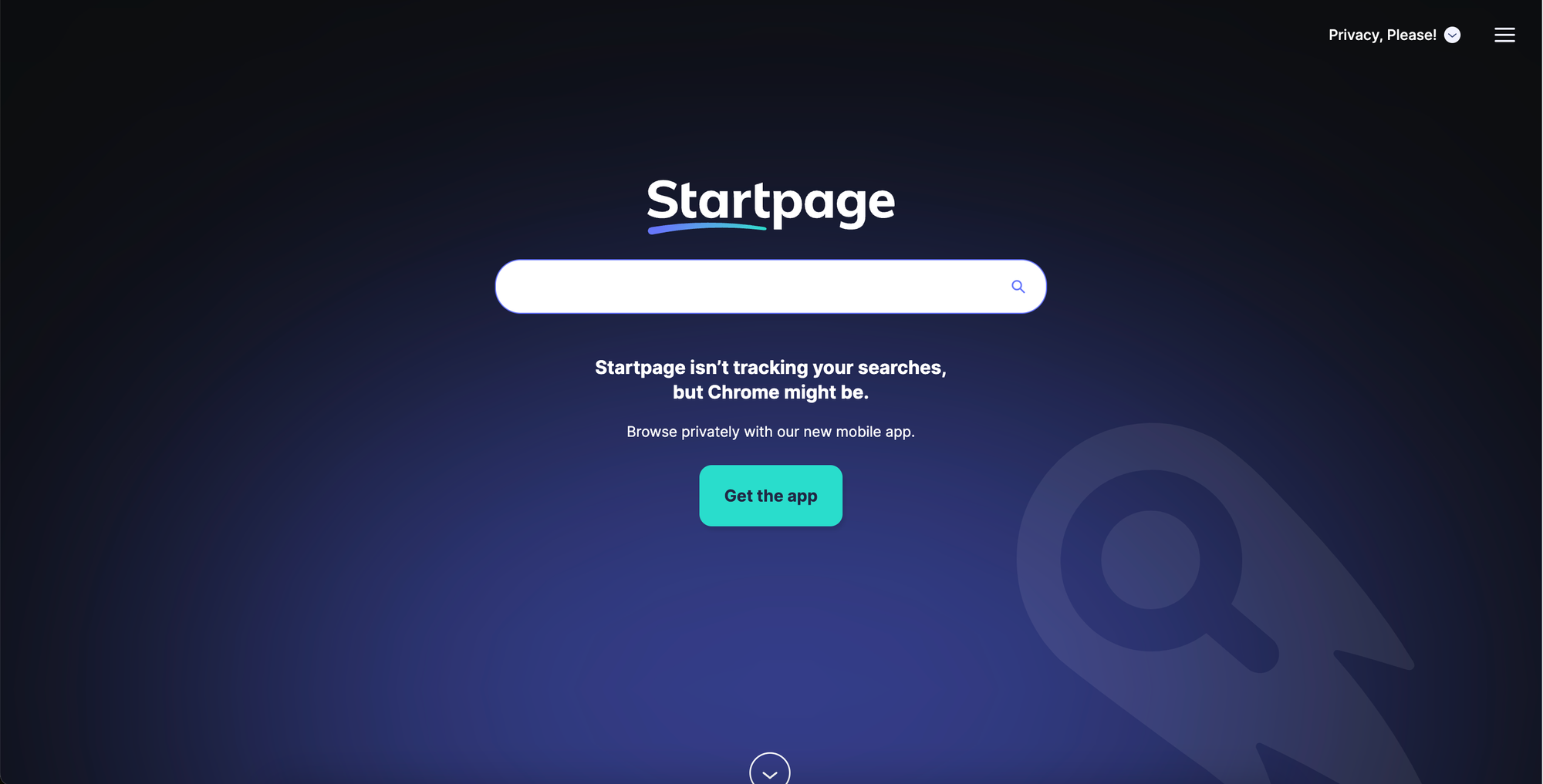 Startpage screenshot