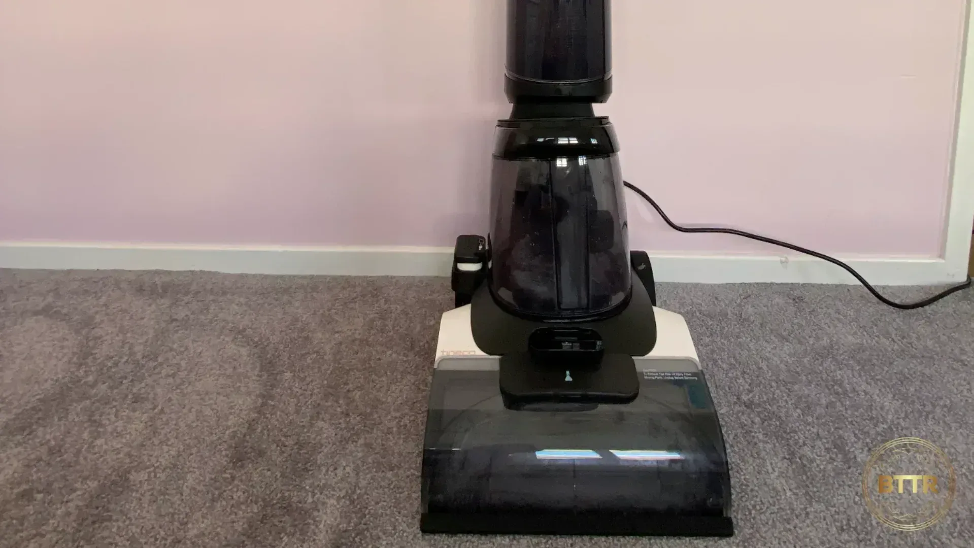 Looking at the dirty water tank on the Carpet One pro