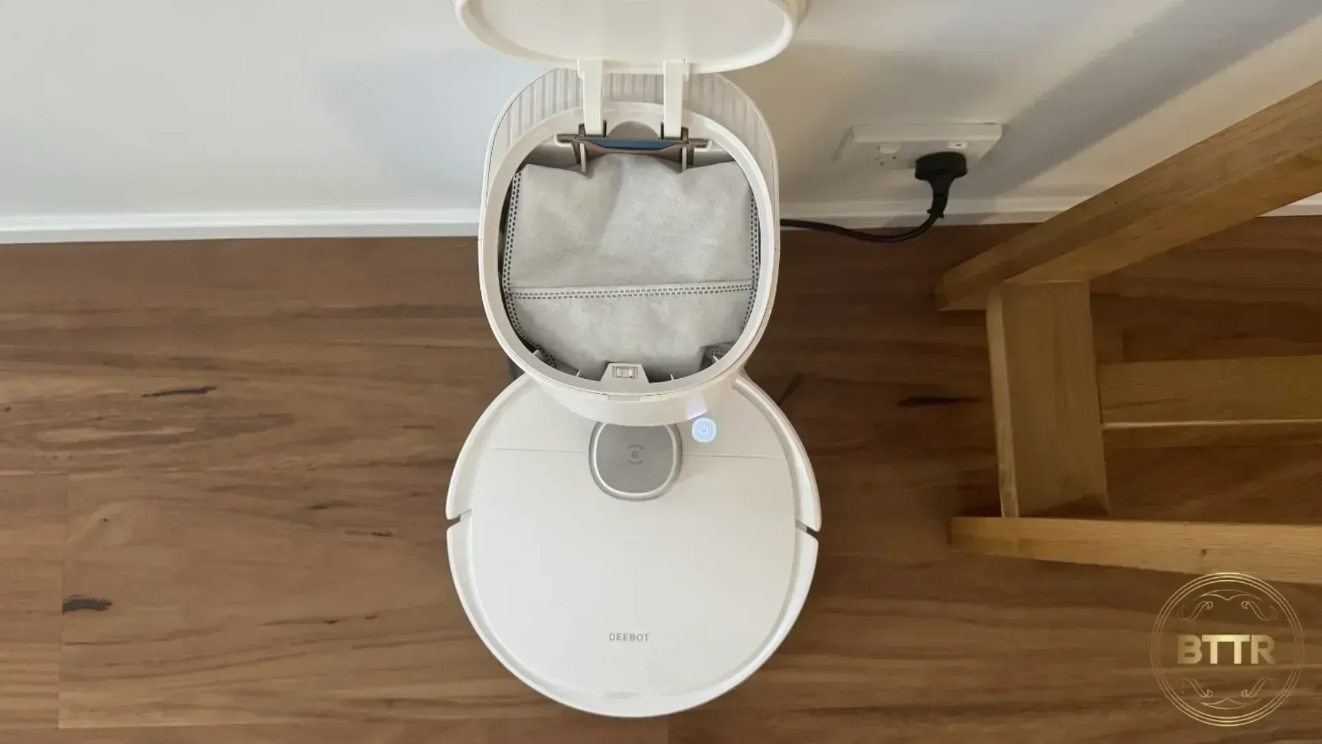 The Deebot N10 emptying into its base