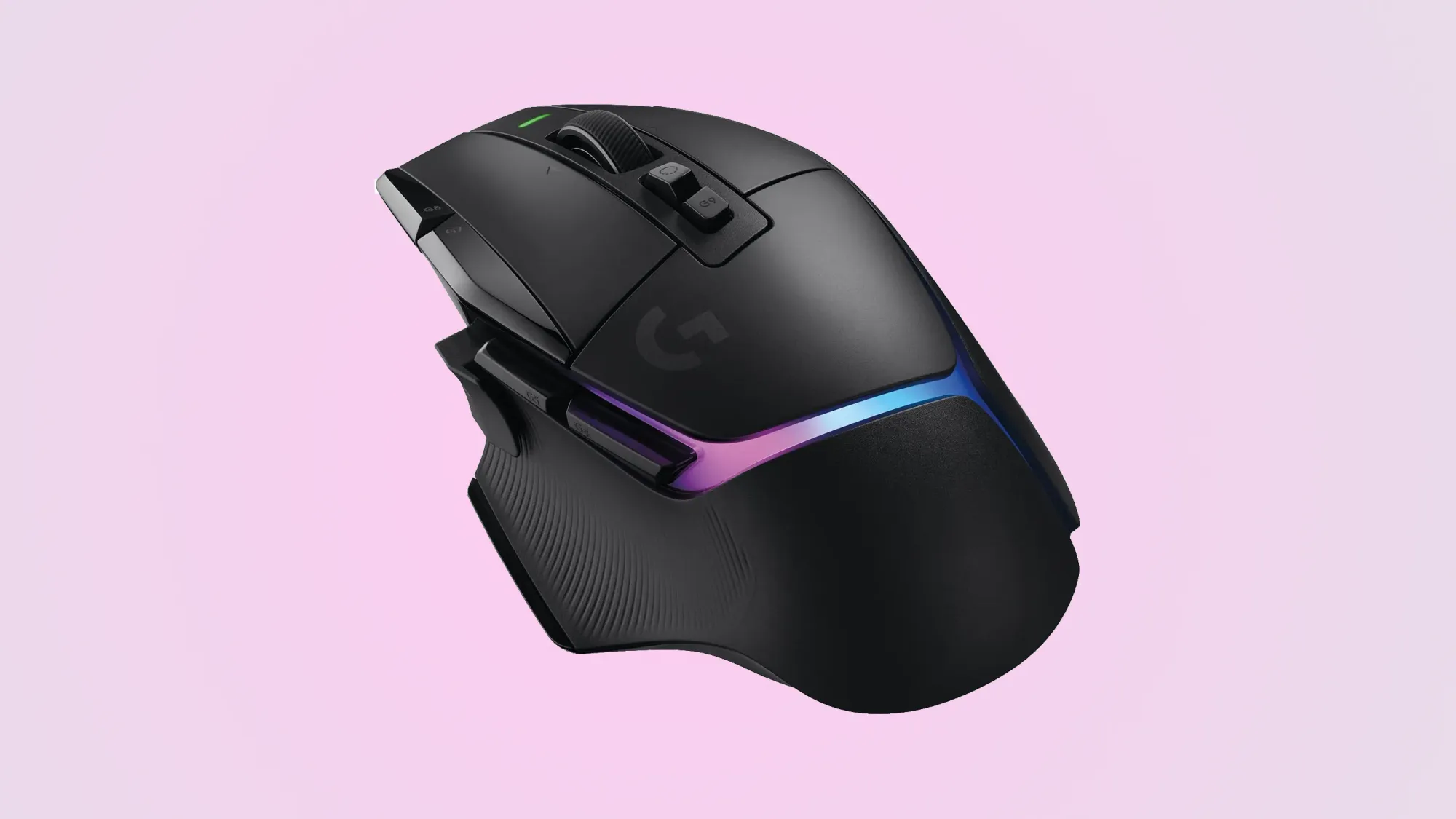 Logitech G502 X Plus on a gradient background