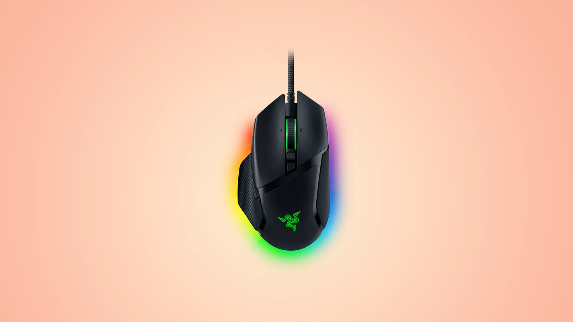 Razer Basilisk V3 on a gradient background