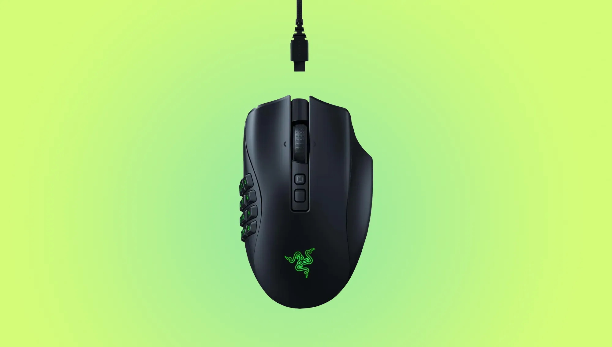 Razer Naga V2 Pro on a gradient background