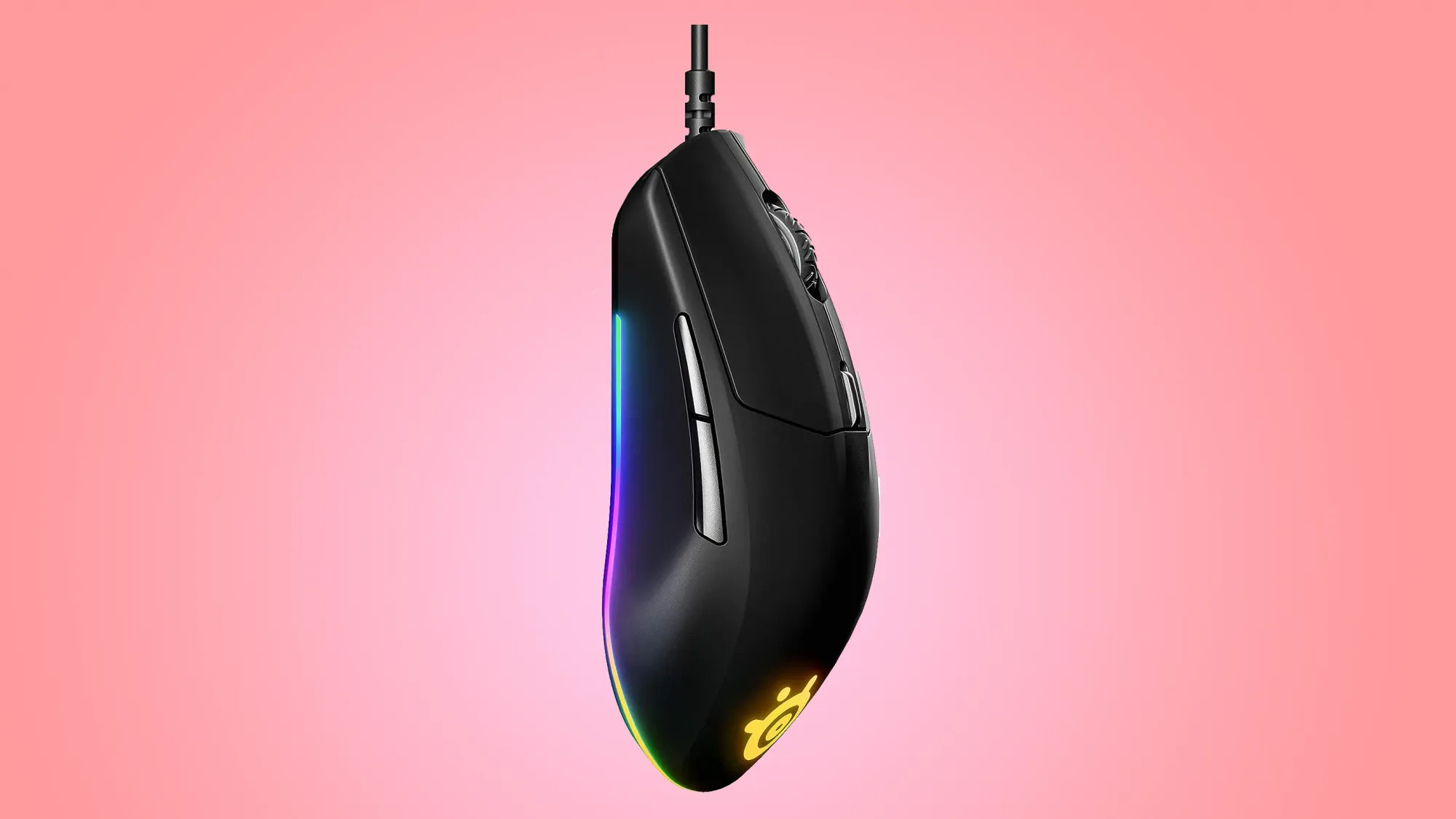 SteelSeries Rival 3 on a gradient background