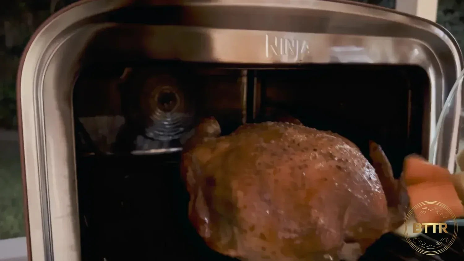 Roast chicken on the woodfire oven