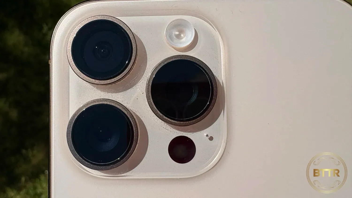 Close up of the 16 Pro Max cameras