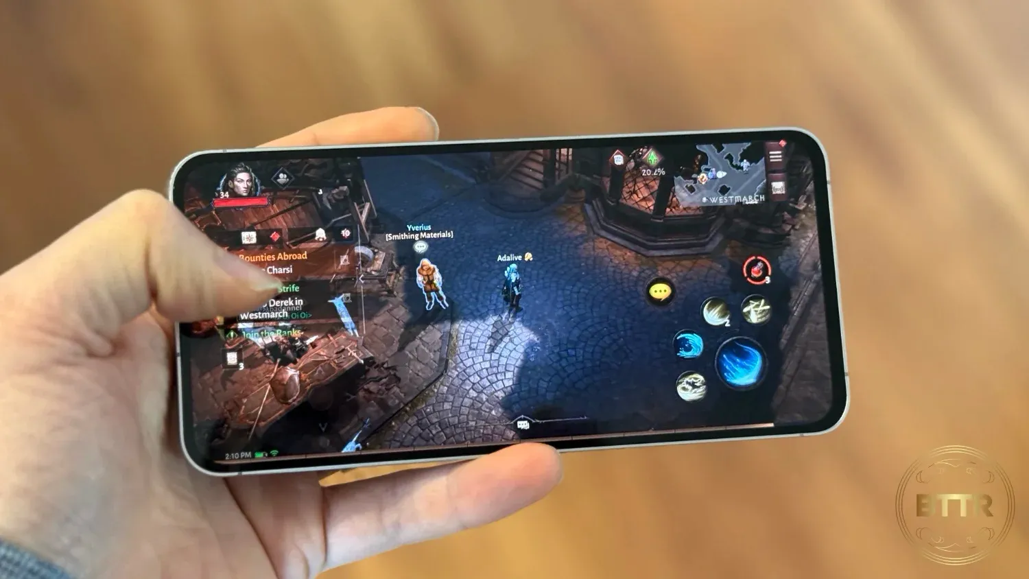 Playing Diablo Immortal on the Galaxy S24 FE