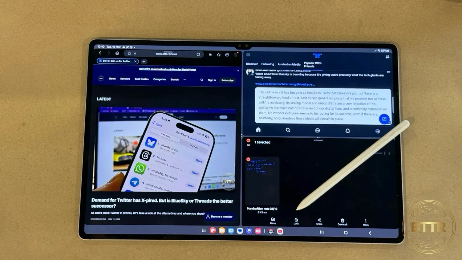 Multitasking on the Tab S10 Ultra