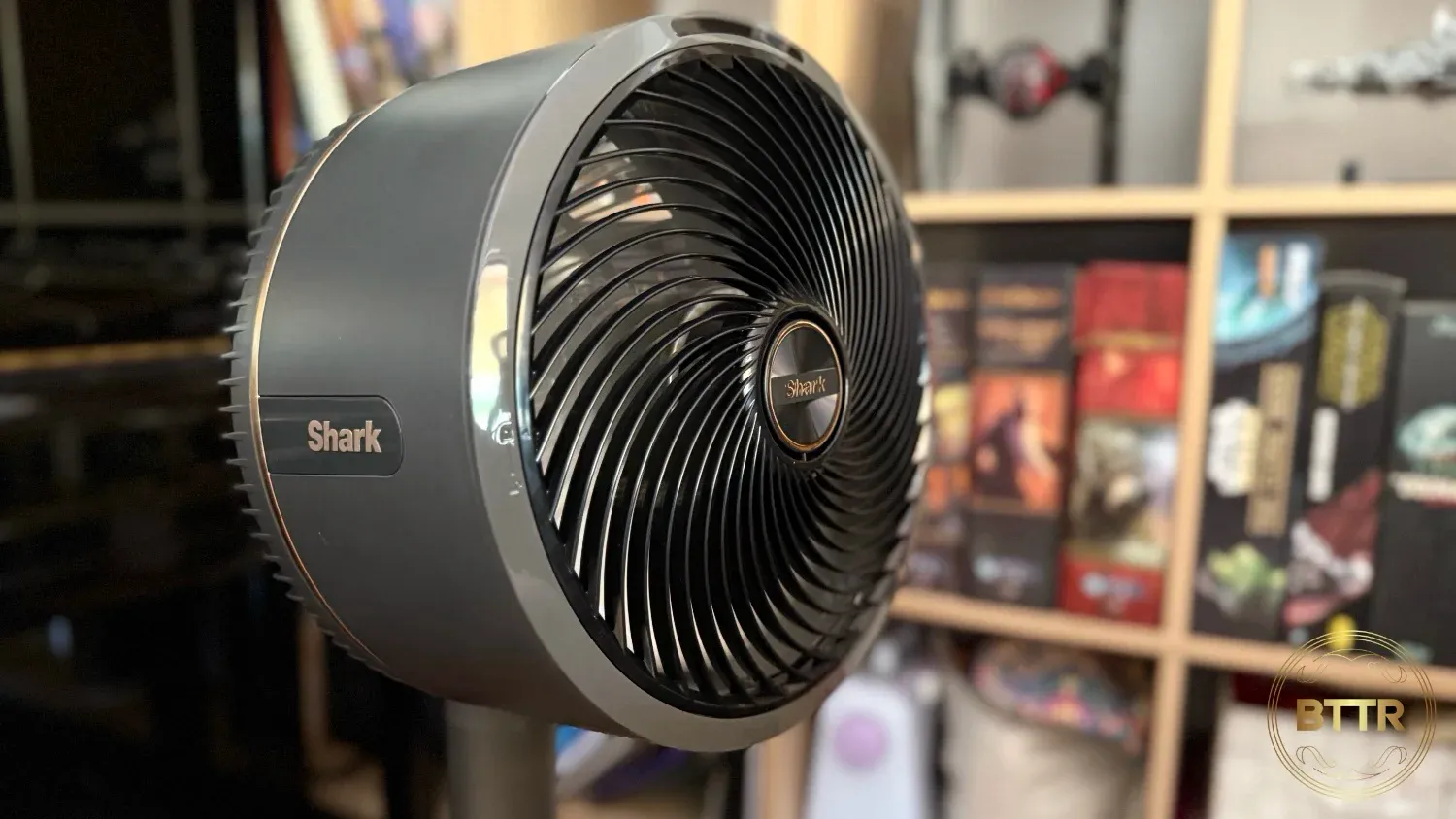 The FlexBreeze blowing in pedestal mode on battery power.