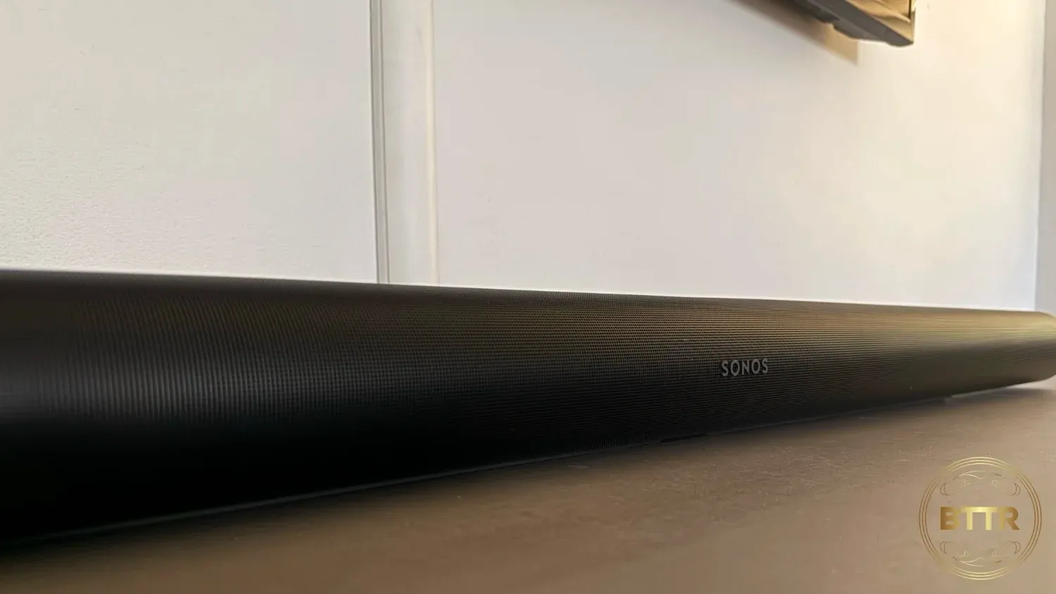 The front of the Sonos Arc Ultra soundbar