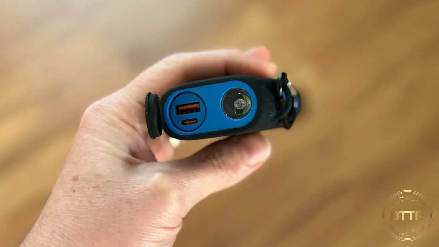 The USB port cover on the power bank is a little flimsy