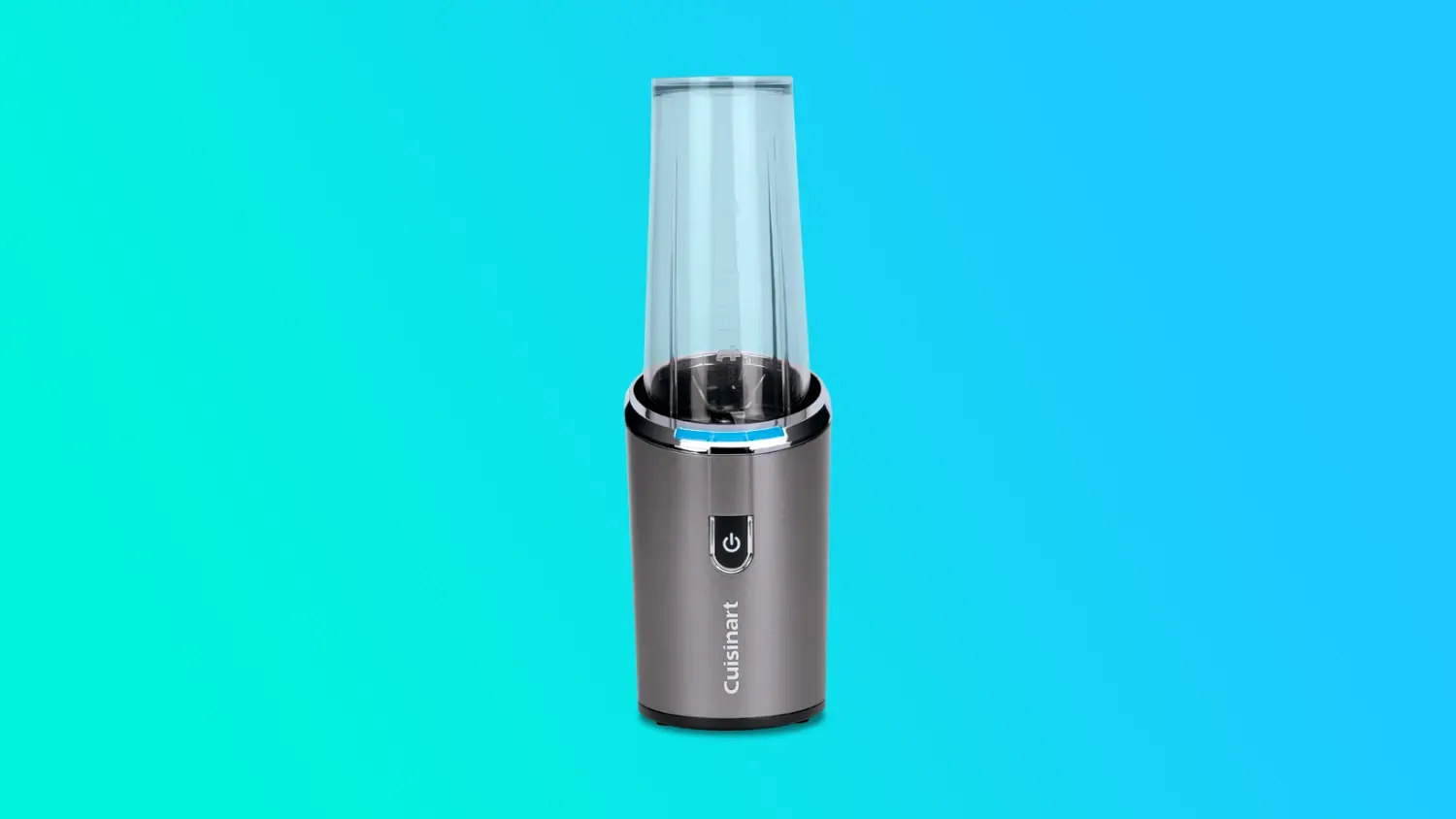 The Cuisinart RPB-100XA blender on a blue gradient background