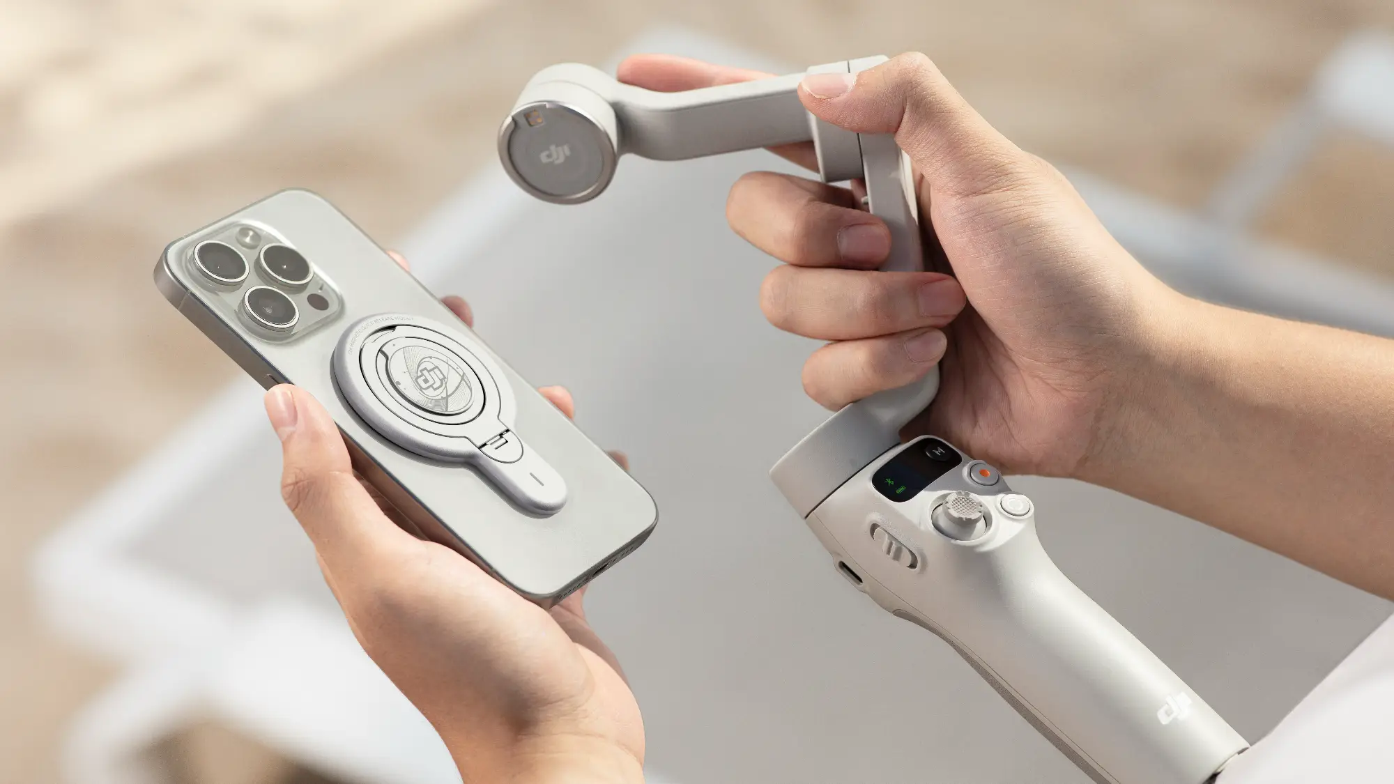 I wish that the Osmo Mobile just connected to magsafe natively, instead of requiring the $25 attachment you see here.