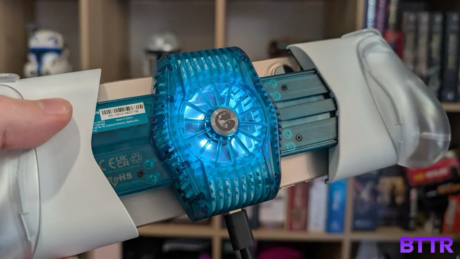 The fan running on the GameSir X3 Pro