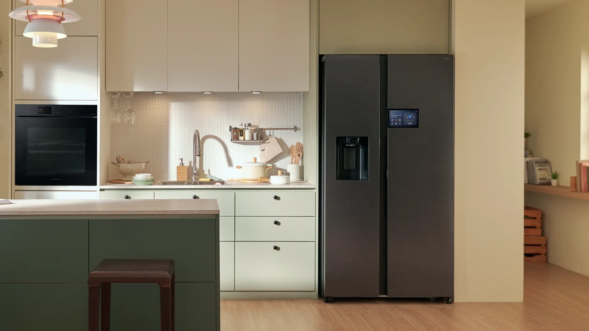 Samsung's new ai bespoke side-by-side fridge