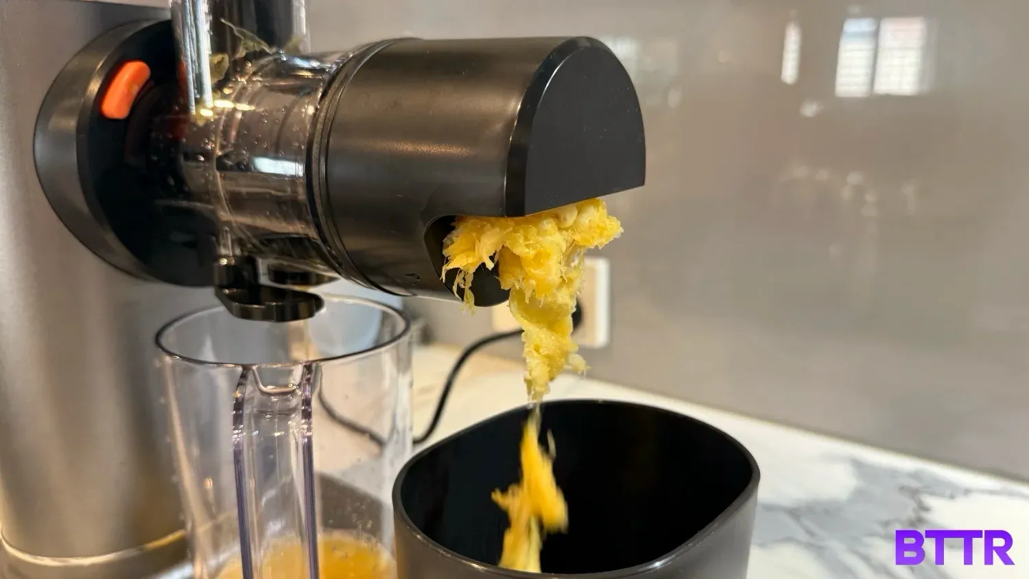 The pulp coming out of the Neverclog