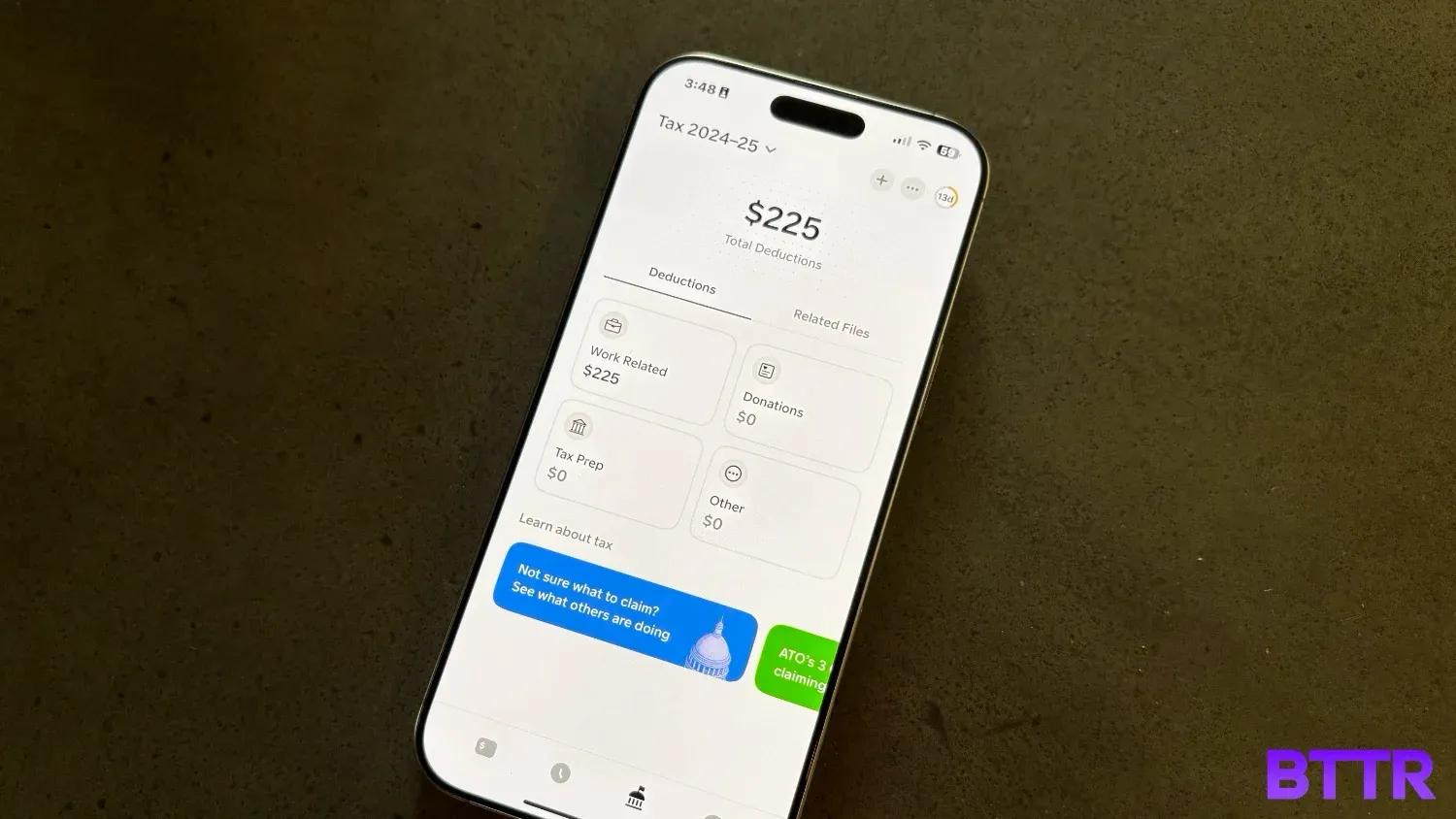 The tax wizard in the Gather app