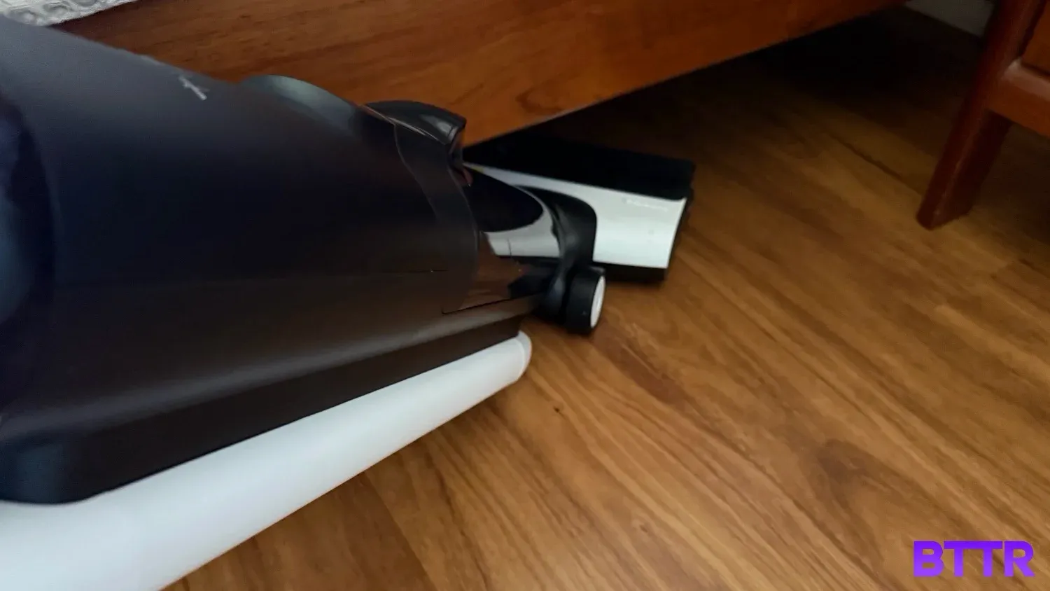 that's as far as you can get under a bed using the Tineco Floor One S6 FlashDry