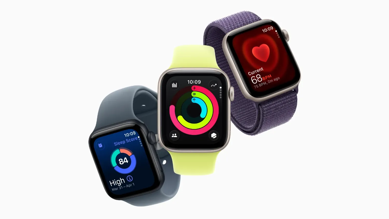 Three APple Watch SE 3 models