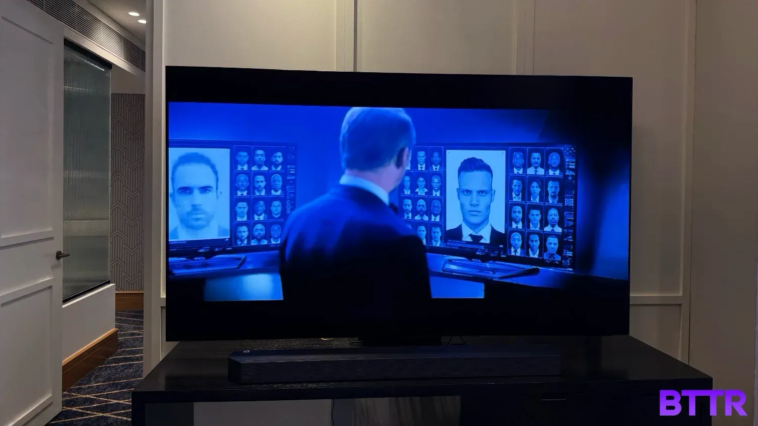 Watching the Samsung S95F in a brightly lit room