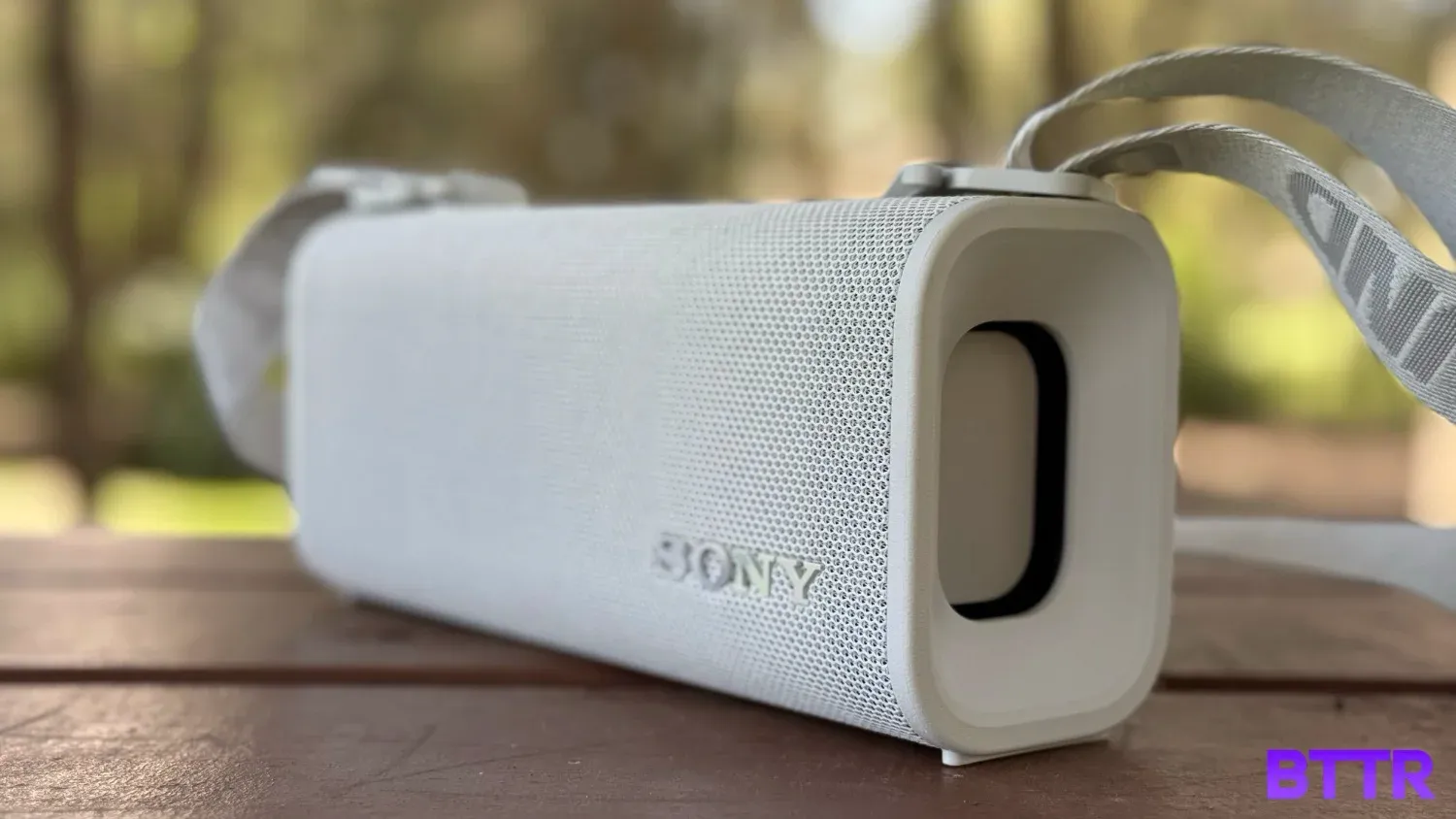 Ready to carry The Sony ULT Field 3 portable bluetooth speaker
