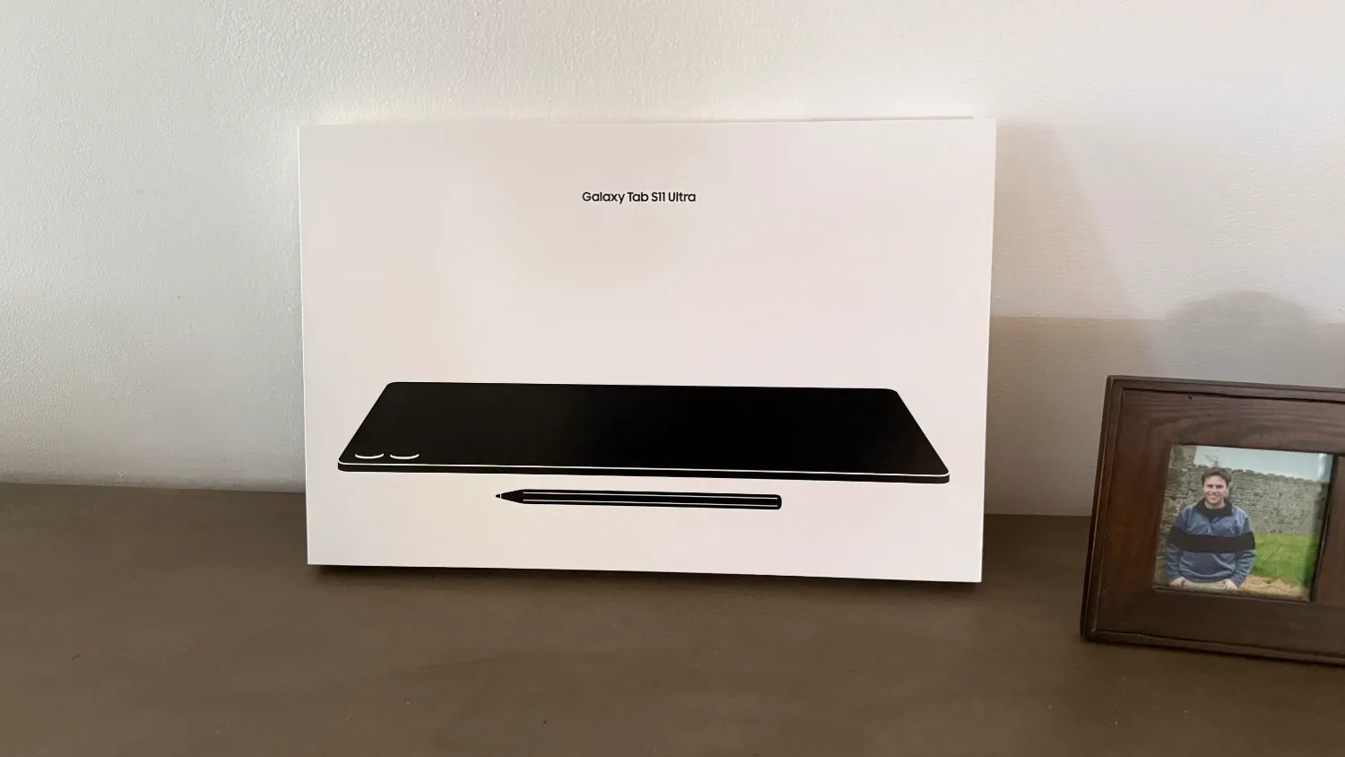 The Galaxy Tab S11 Ultra in its box still, ready for an unboxing.