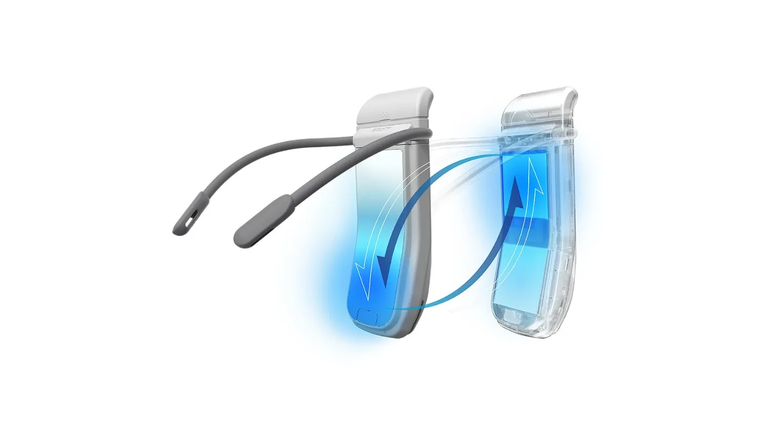 A diagram of the cooling features of the reon pocket pro