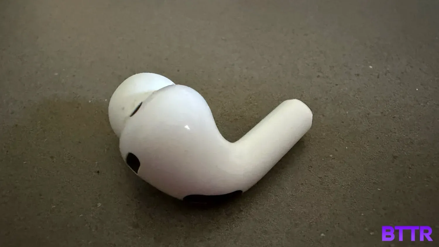 Close up of a single AirPods Pro 3