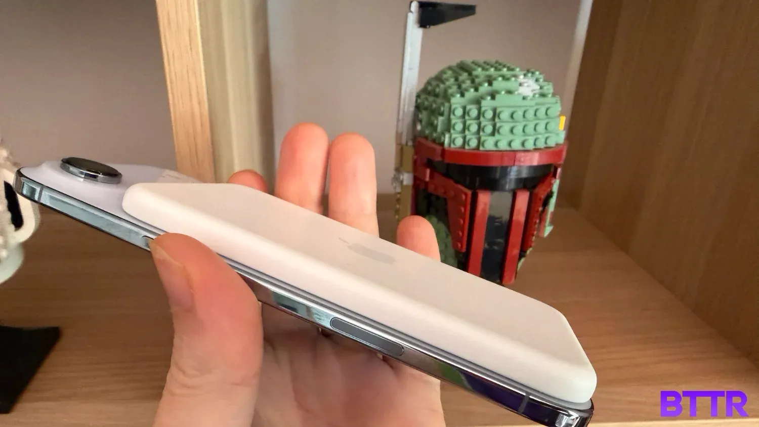 The iPhone Air with its Magsafe battery pack attached