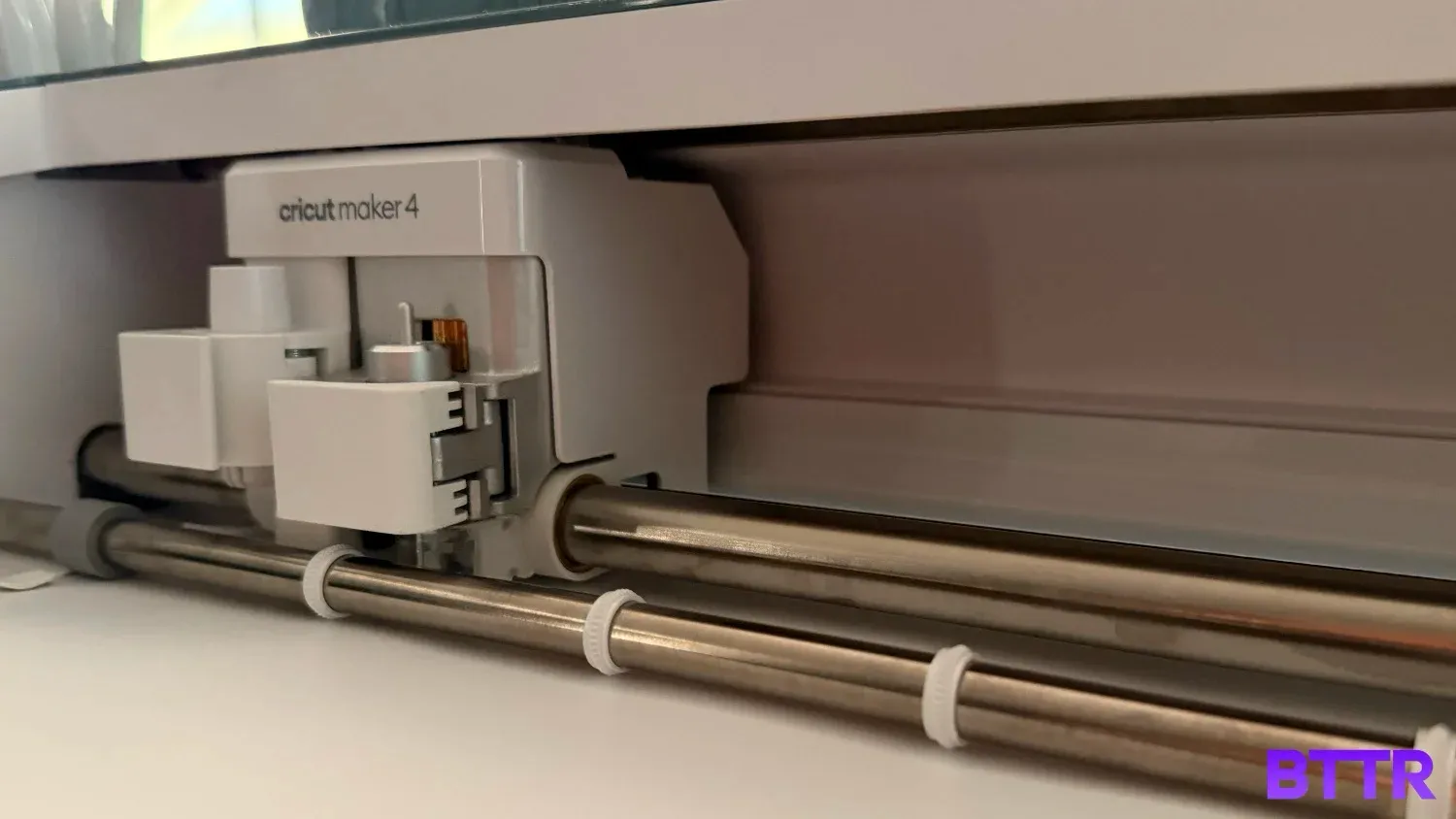 Close up of the Maker 4 cutting out T-shirt vinyl