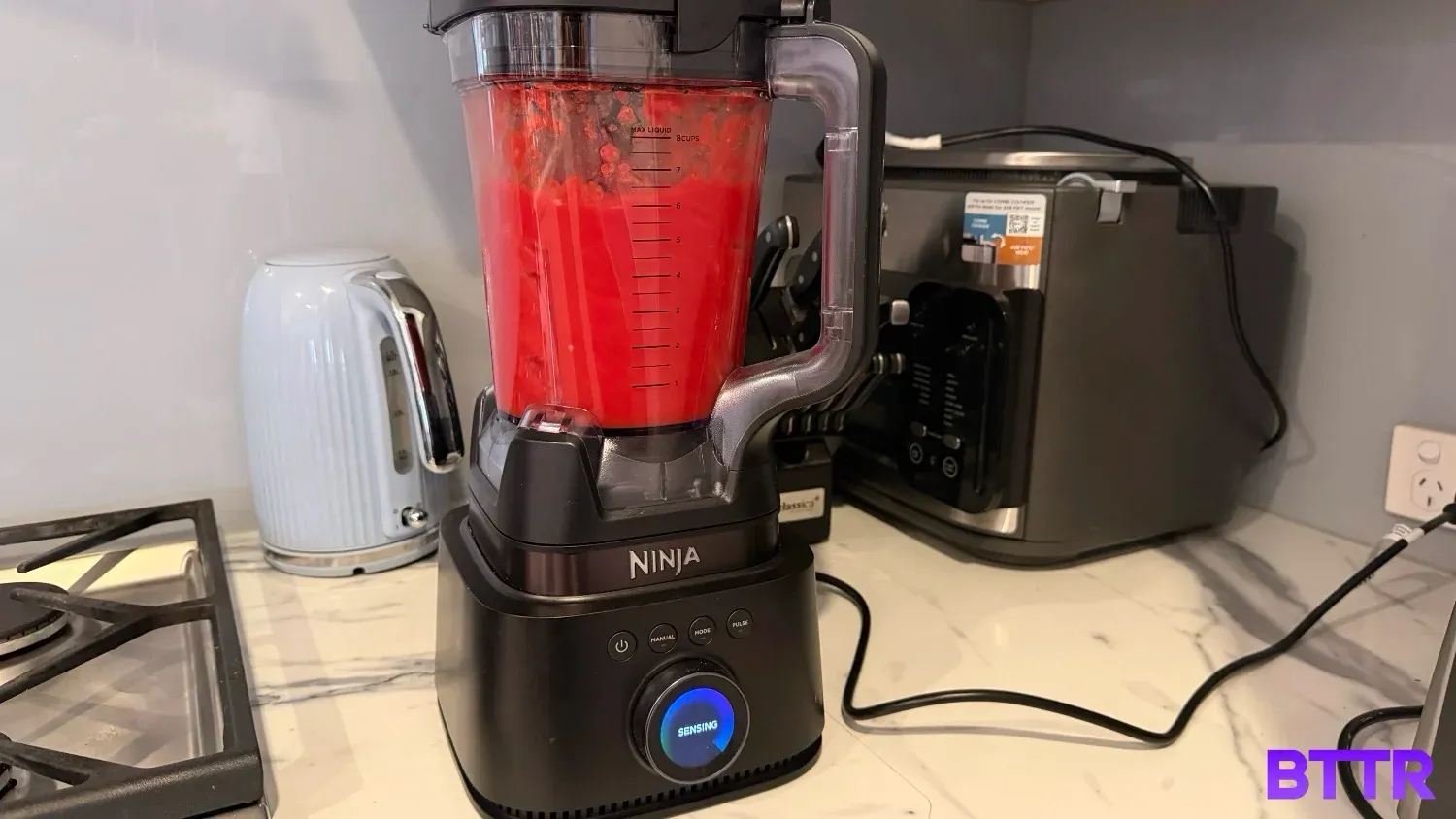 Blending watermelon mocktails in the larger jug of the Stealth IQ