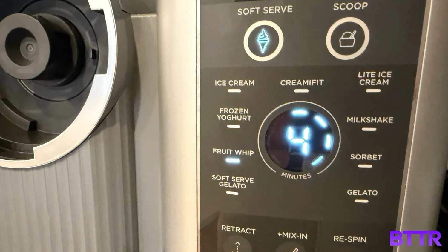 The one-touch controls on the Ninja Swirl are super easy to use